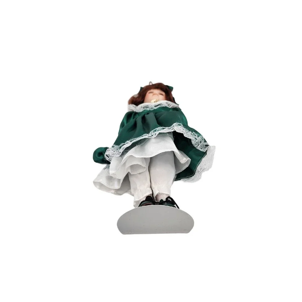 Classical Treasures Porcelain Doll Green Dress COA Stand 12